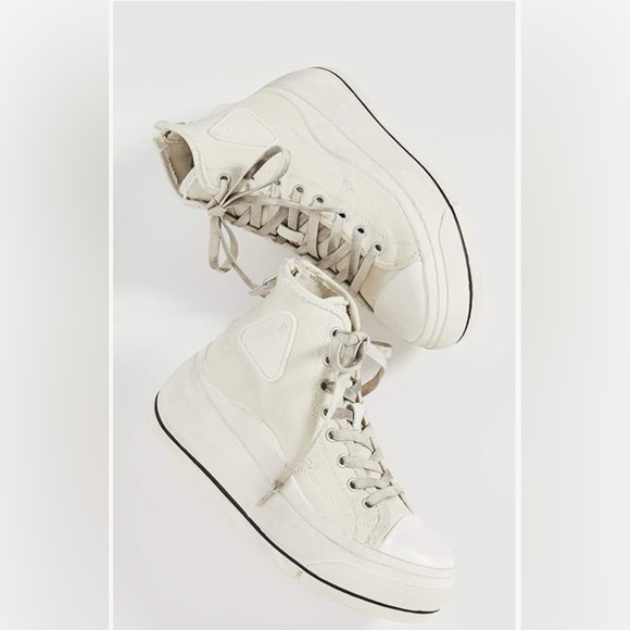 R13 Women's Kurt High-Top Sneakers in Ecro Conva Sz 8 - Picture 1 of 10